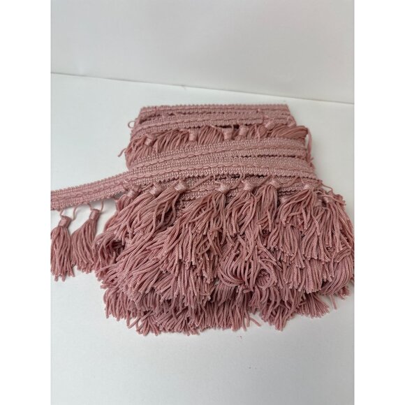 Pink Tassel Fringe Trim 5 yards Sewing Crafts Decorations Home Decor Vtg - Picture 4 of 10